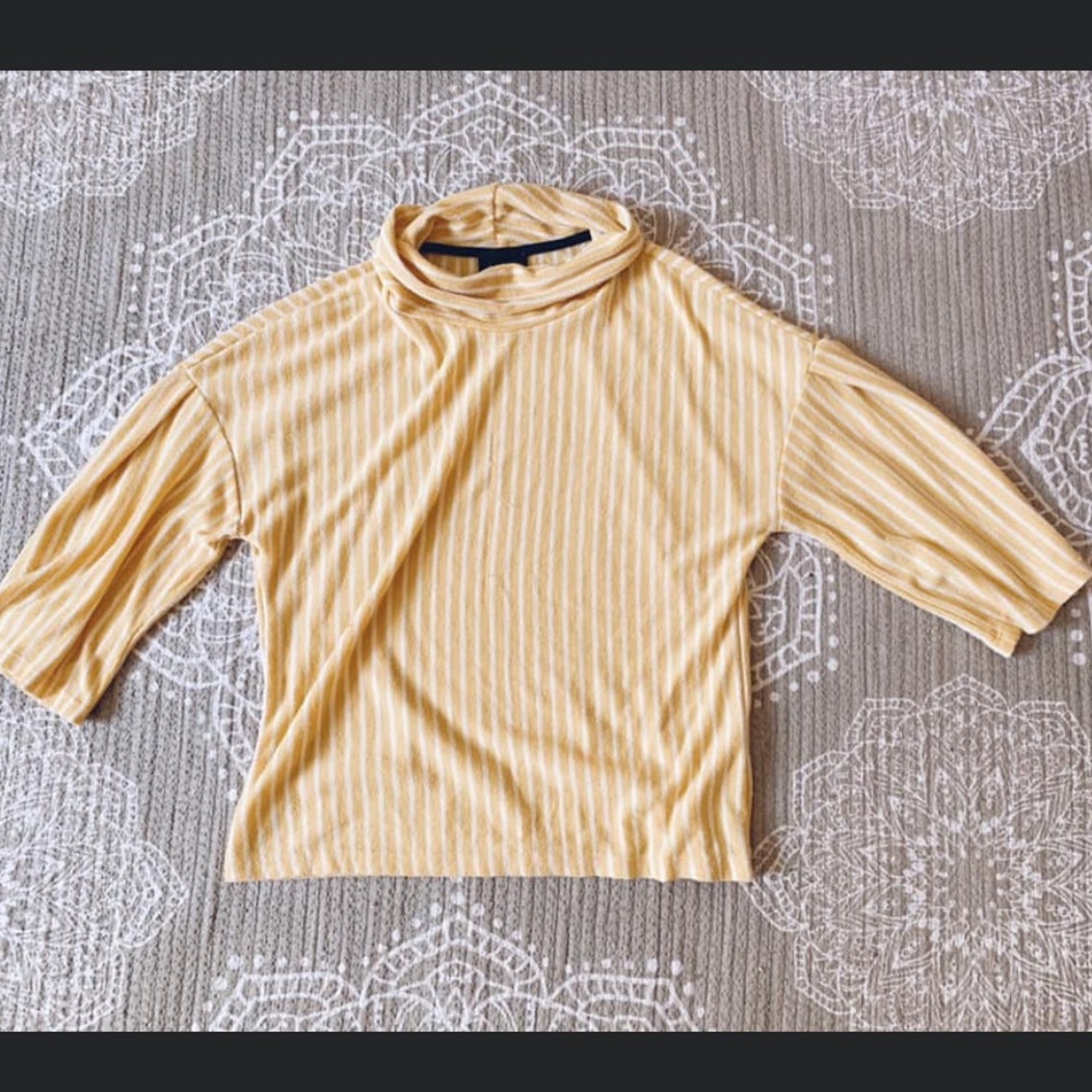 Yellow sweater blouse